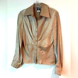 Sharon Young Gold blouse S